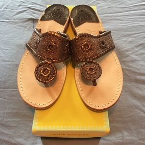 Jack Rogers Bronze Glitter Navajo Sandals